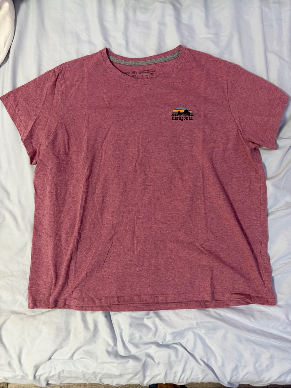 Patagonia Men's Heathered Rose Short Sleeve Crew Tee